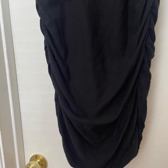 JAMES PERSE Black Wide Strap Ruched Dress - Picture 6 of 10